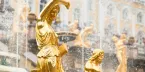 Фонтаны Большого каскада в Петергофском дворце, Санкт-Петербург