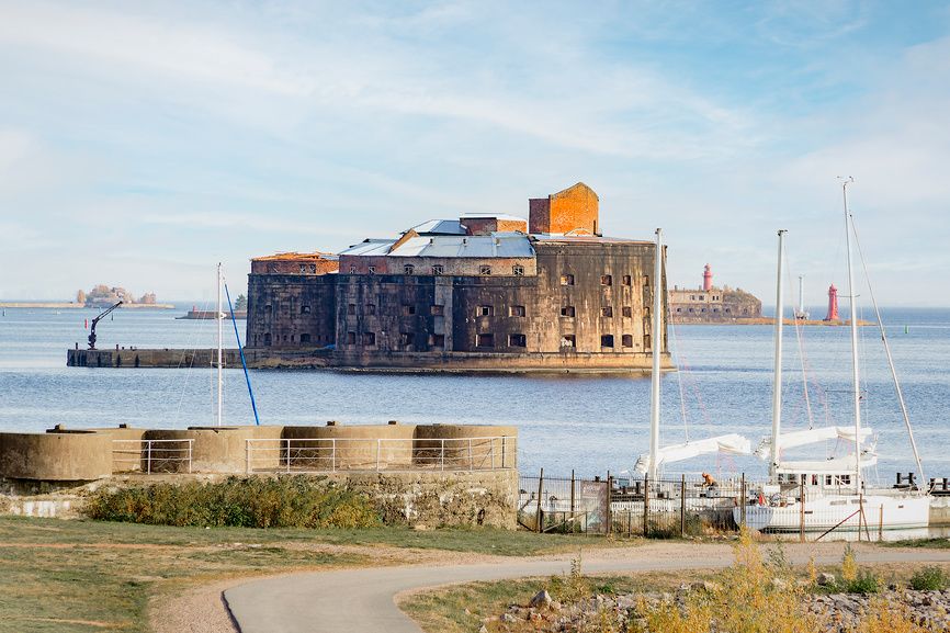 Кронштадт, вид на форт «Император Александр I»